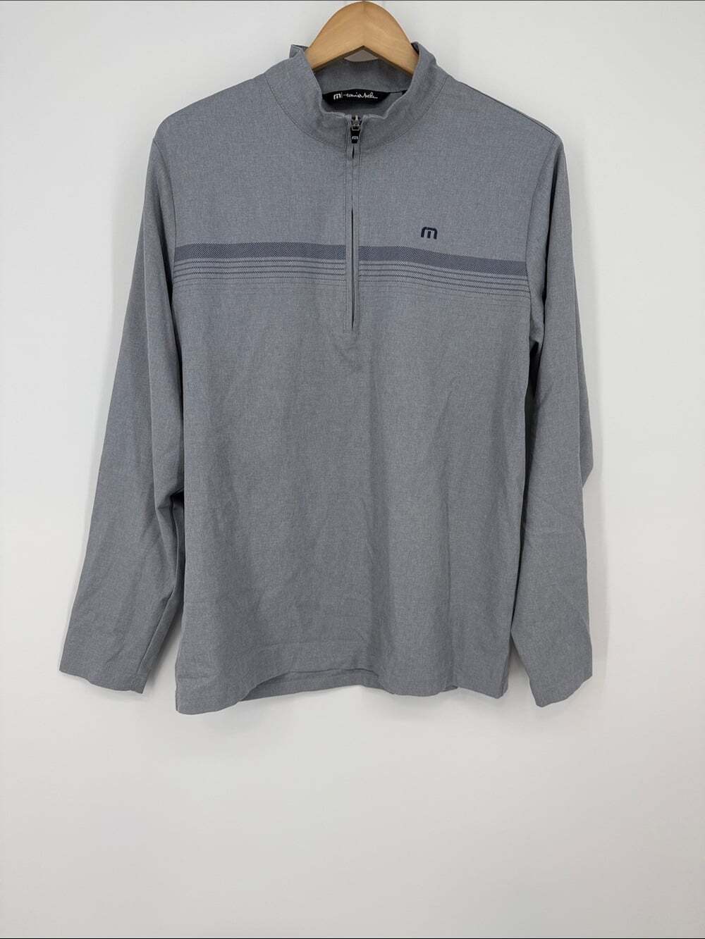 Travis Mathew Men's Light Grey Lightweight 1/4 Zip Top